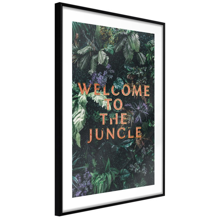 Wall Poster Welcome to the Jungle - red English inscription on a jungle background 128815 additionalImage 8