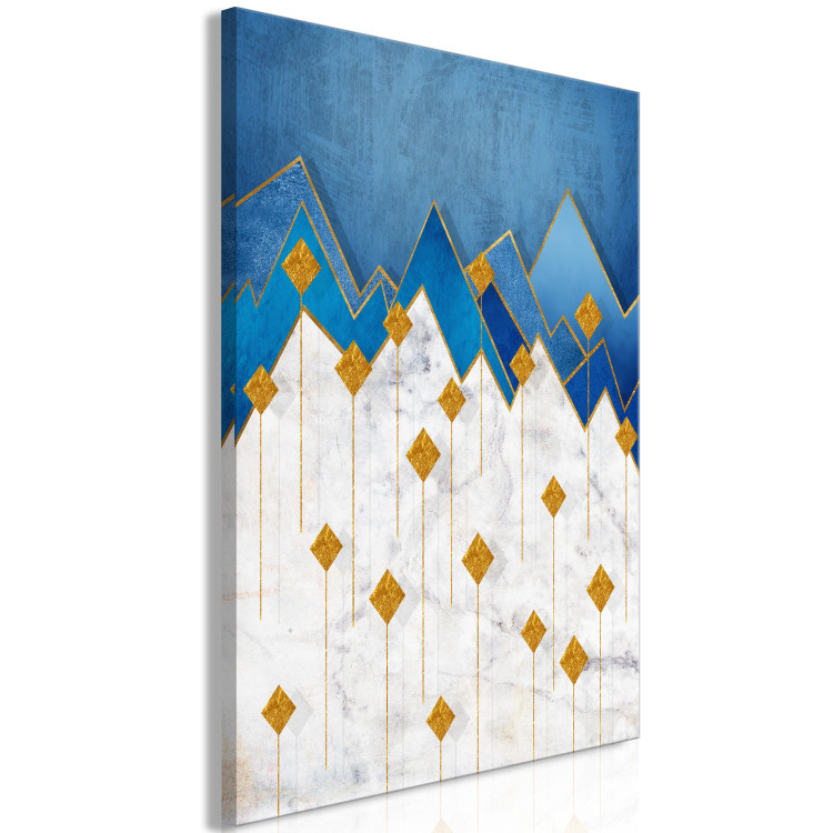Canvas Print Snowy Realm (1-part) vertical - abstract geometric mountains 129415 additionalImage 2