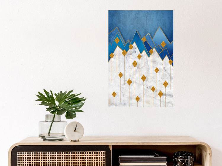 Canvas Print Snowy Realm (1-part) vertical - abstract geometric mountains 129415 additionalImage 3