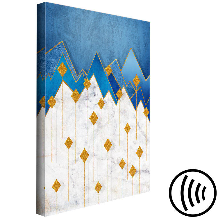 Canvas Print Snowy Realm (1-part) vertical - abstract geometric mountains 129415 additionalImage 6