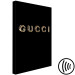 Canvas Art Print Gucci (1-piece) Vertical - golden fashion brand name on black background 130315 additionalThumb 6