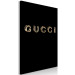 Canvas Art Print Gucci (1-piece) Vertical - golden fashion brand name on black background 130315 additionalThumb 2