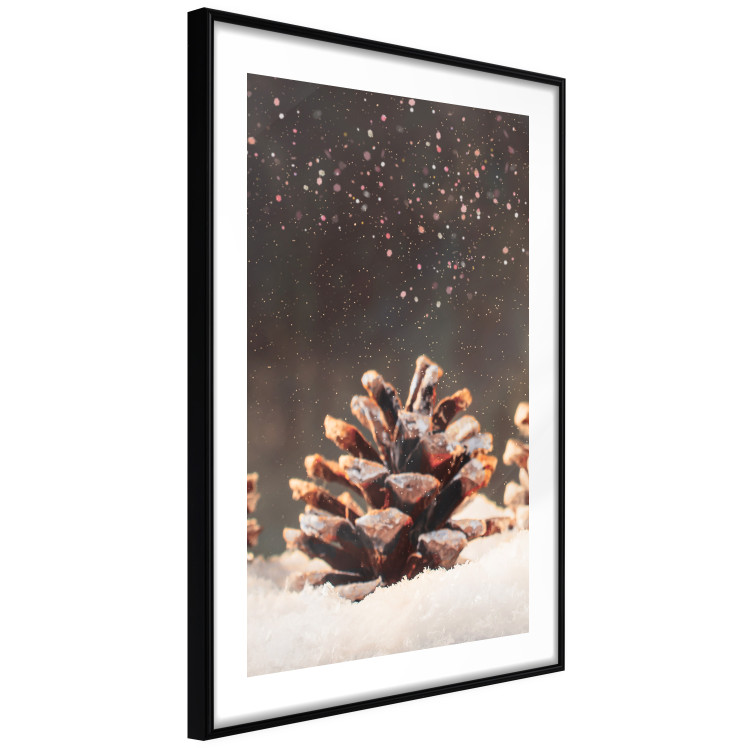 Wall Poster Winter Pinecone - composition of a wintry scene with falling snow 131915 additionalImage 8