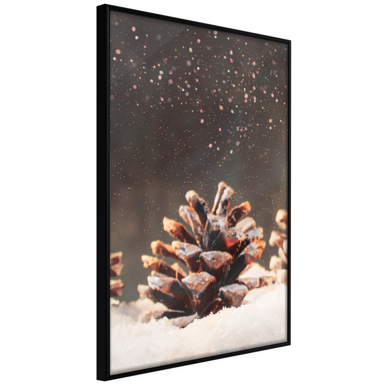 Wall Poster Winter Pinecone - composition of a wintry scene with falling snow 131915 additionalImage 13
