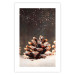 Wall Poster Winter Pinecone - composition of a wintry scene with falling snow 131915 additionalThumb 24