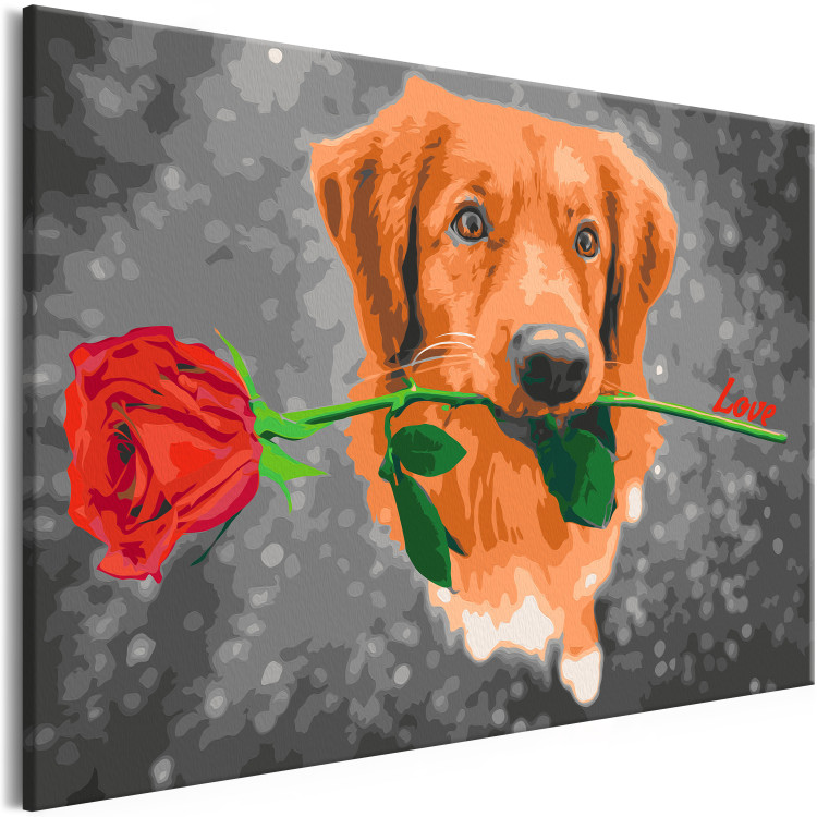 Paint by Number Kit Dog With Rose  132315 additionalImage 5