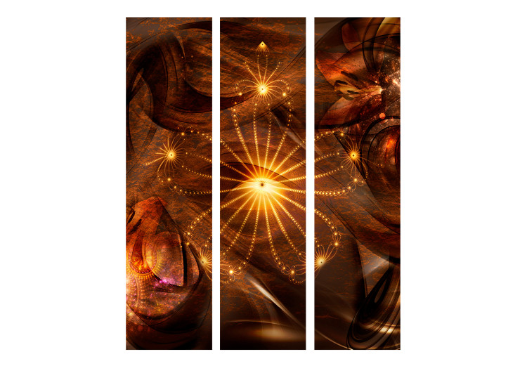 Room Separator Treasure Cave (3-piece) - warm and radiant 3D abstraction 132615 additionalImage 3