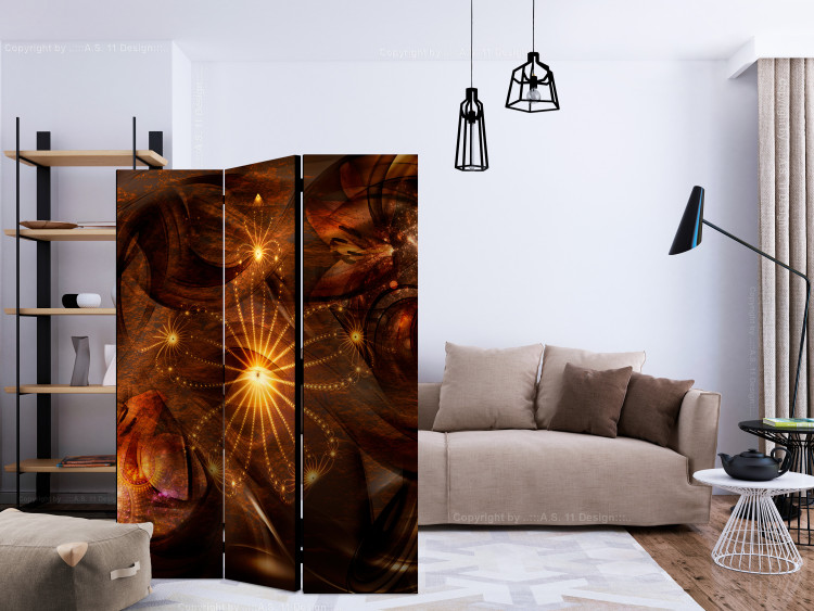 Room Separator Treasure Cave (3-piece) - warm and radiant 3D abstraction 132615 additionalImage 4