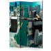 Room Separator Chicago Architecture (3-piece) - big city and ocean from a bird's eye view 133115