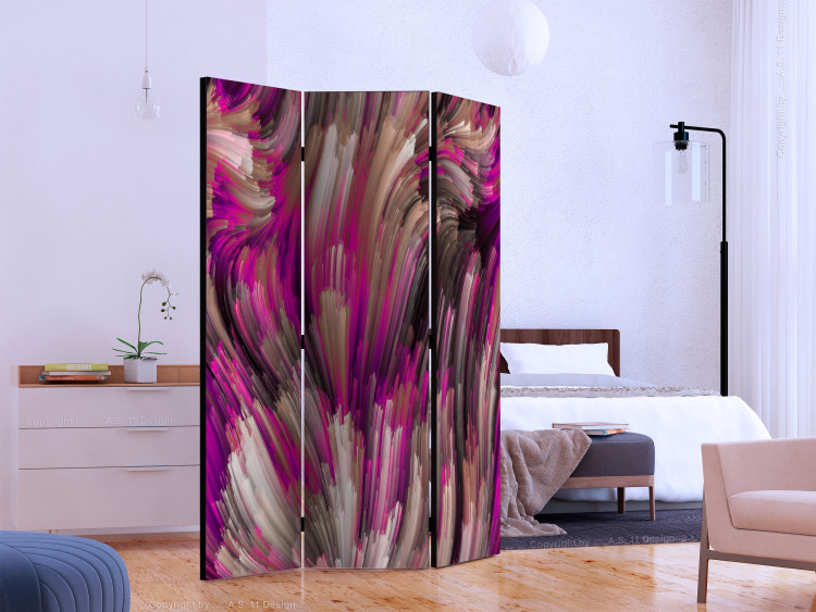 Room Separator Purple Energy - artistic pink landscape in abstract motif 133715 additionalImage 2