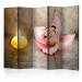 Room Divider Romantic Evening II - orchid flower next to a candle in a zen motif 133915