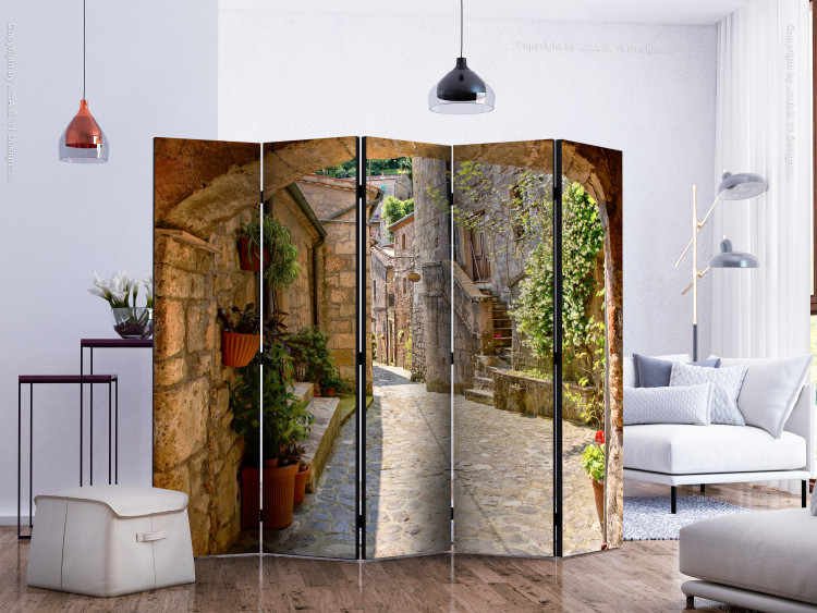 Room Divider Screen Provincial Street in Tuscany II - architecture of houses and street 134015 additionalImage 2