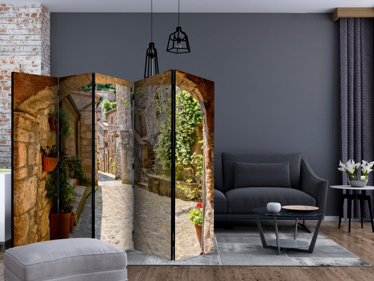 Room Divider Screen Provincial Street in Tuscany II - architecture of houses and street 134015 additionalImage 4