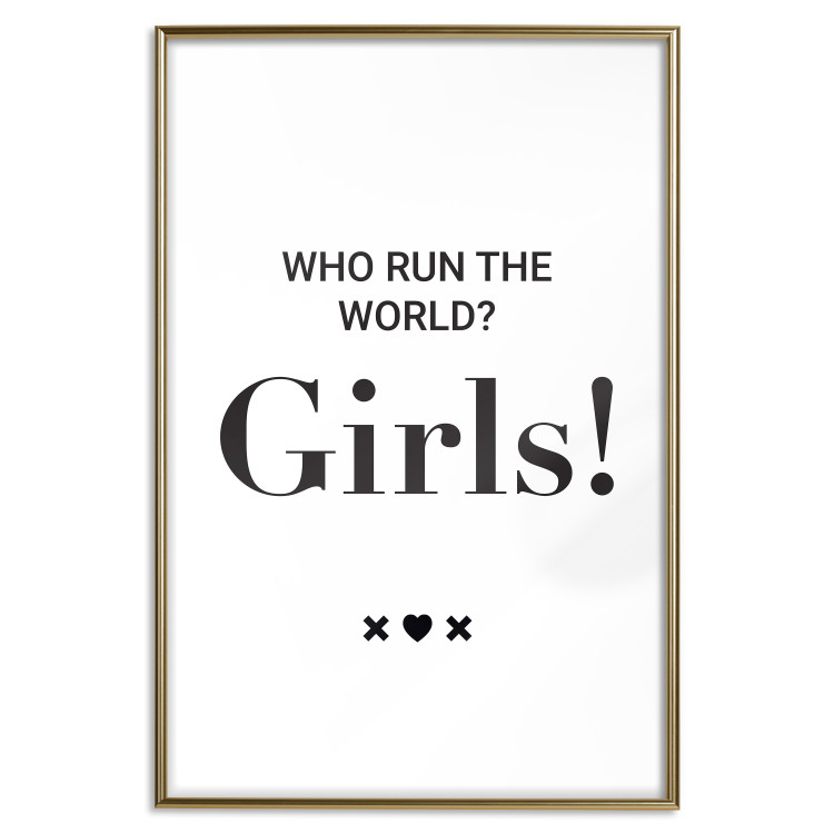 Poster Who Run The World? Girls! - black English quotes in the form of a citation 134215 additionalImage 27