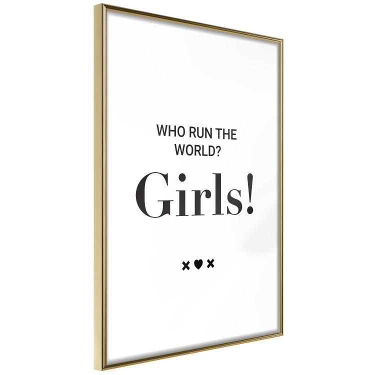 Poster Who Run The World? Girls! - black English quotes in the form of a citation 134215 additionalImage 7