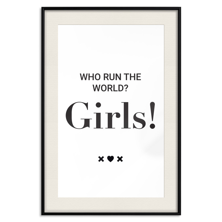 Poster Who Run The World? Girls! - black English quotes in the form of a citation 134215 additionalImage 21