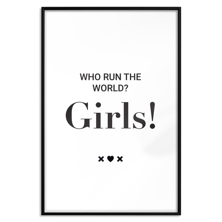 Poster Who Run The World? Girls! - black English quotes in the form of a citation 134215 additionalImage 15