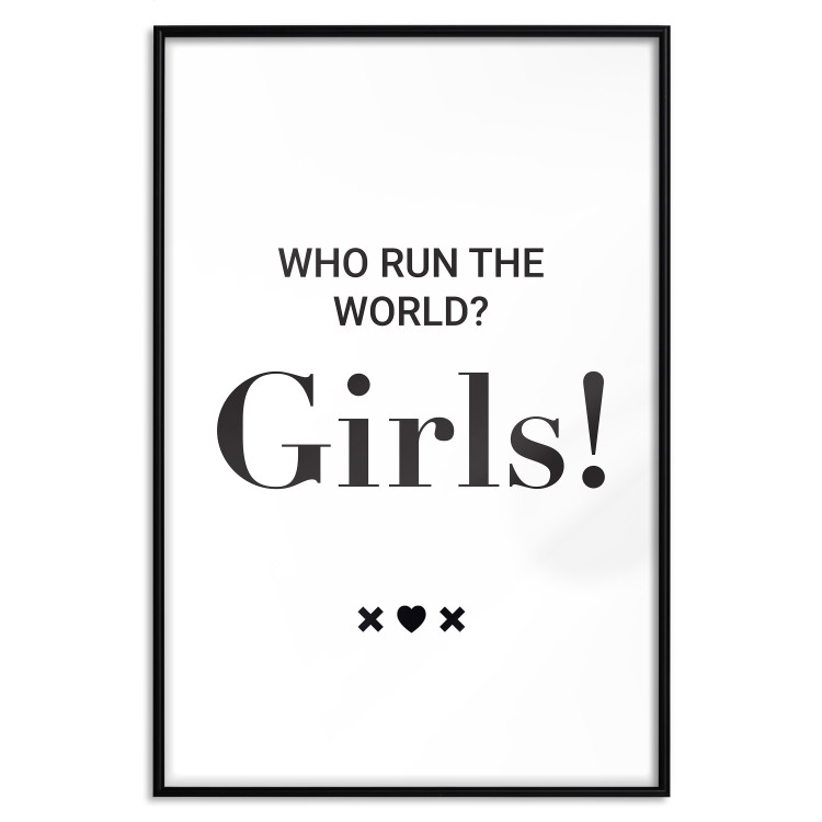 Poster Who Run The World? Girls! - black English quotes in the form of a citation 134215 additionalImage 19