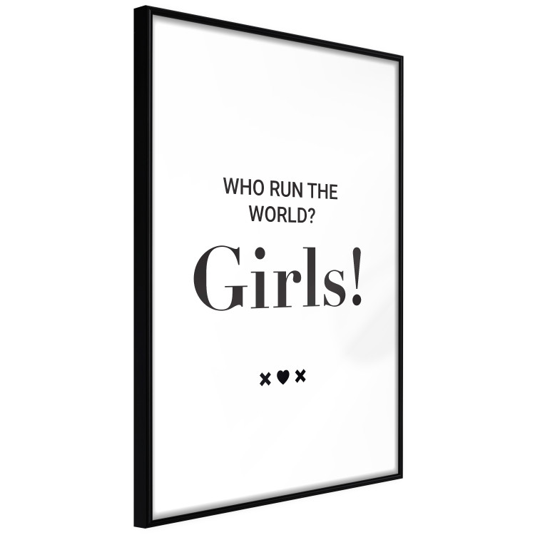 Poster Who Run The World? Girls! - black English quotes in the form of a citation 134215 additionalImage 6