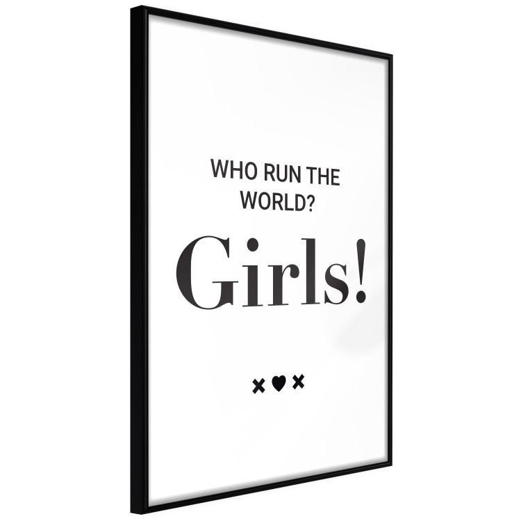 Poster Who Run The World? Girls! - black English quotes in the form of a citation 134215 additionalImage 11