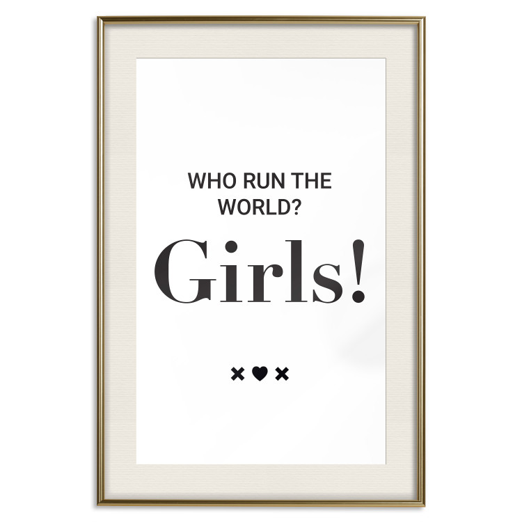Poster Who Run The World? Girls! - black English quotes in the form of a citation 134215 additionalImage 22