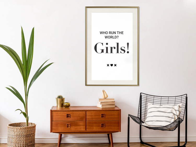 Poster Who Run The World? Girls! - black English quotes in the form of a citation 134215 additionalImage 17