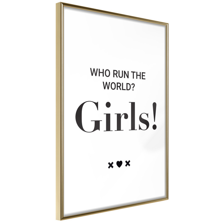 Poster Who Run The World? Girls! - black English quotes in the form of a citation 134215 additionalImage 12