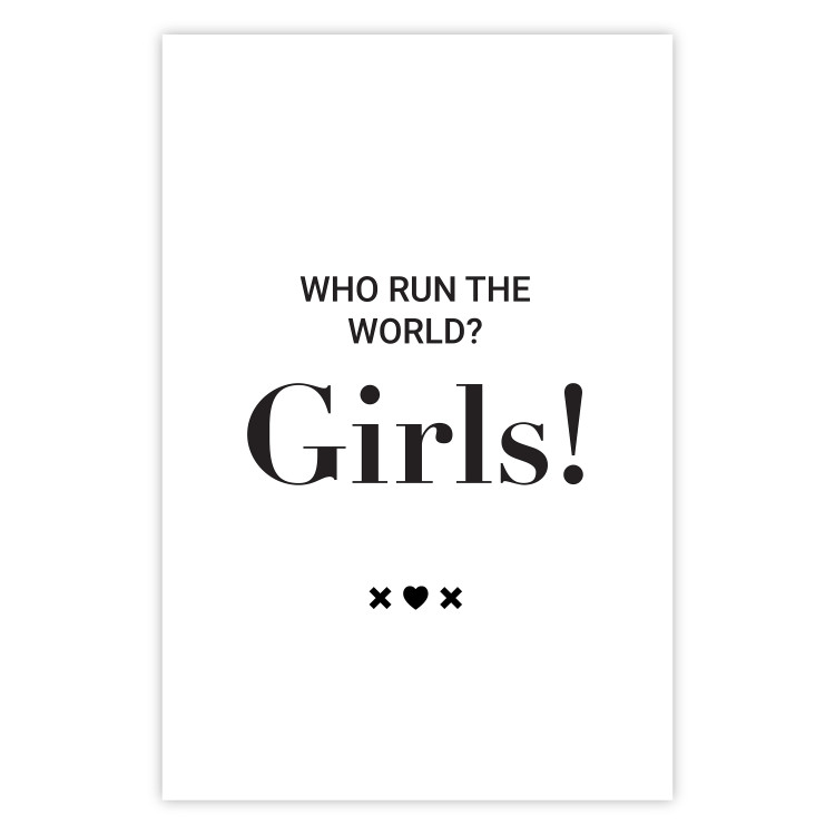 Poster Who Run The World? Girls! - black English quotes in the form of a citation 134215 additionalImage 18