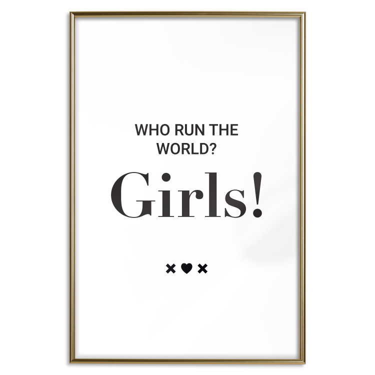 Poster Who Run The World? Girls! - black English quotes in the form of a citation 134215 additionalImage 20