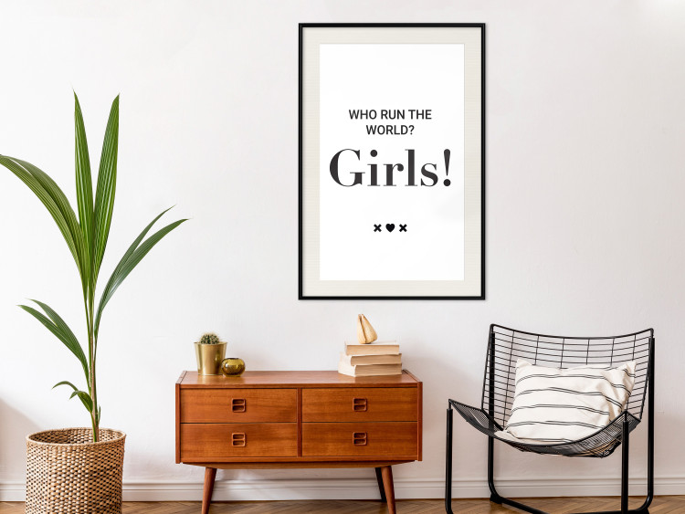 Poster Who Run The World? Girls! - black English quotes in the form of a citation 134215 additionalImage 16