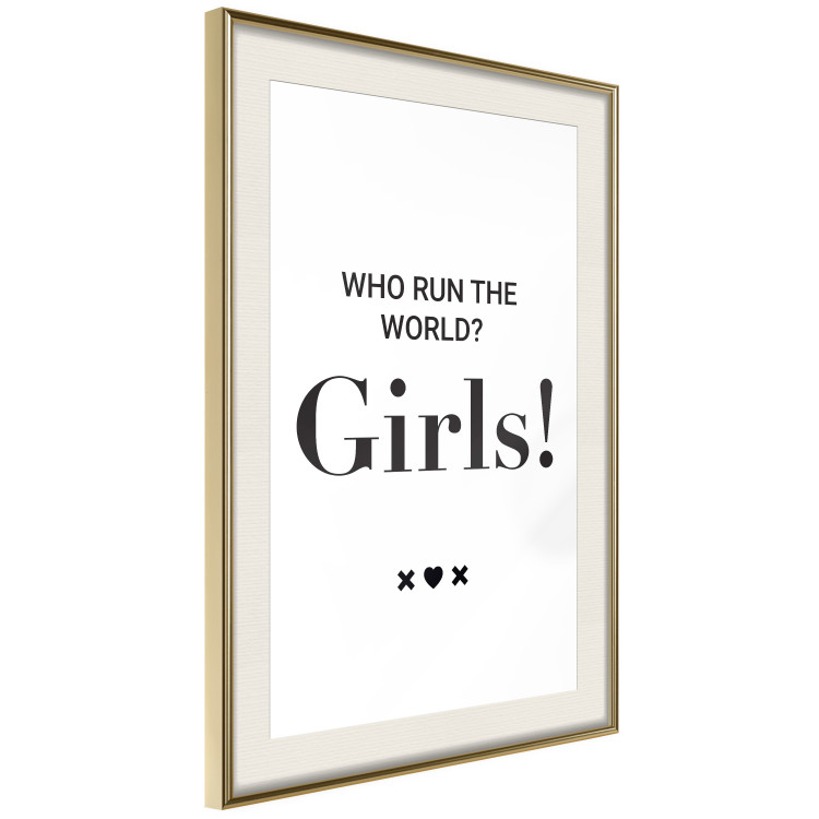 Poster Who Run The World? Girls! - black English quotes in the form of a citation 134215 additionalImage 3