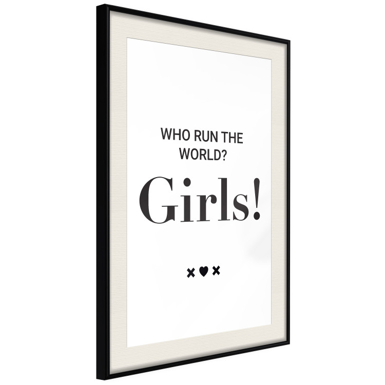 Poster Who Run The World? Girls! - black English quotes in the form of a citation 134215 additionalImage 2