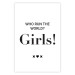 Poster Who Run The World? Girls! - black English quotes in the form of a citation 134215