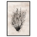 Poster Marine Bushes - black plant composition on a beige textured background 134515 additionalThumb 18