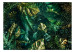 Wall Mural Emerald jungle - floral landscape with leaves and golden patterns 135415 additionalThumb 1