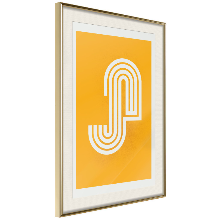 Wall Poster Rainbow Meanders - abstract white striped pattern on a light yellow background 135615 additionalImage 19