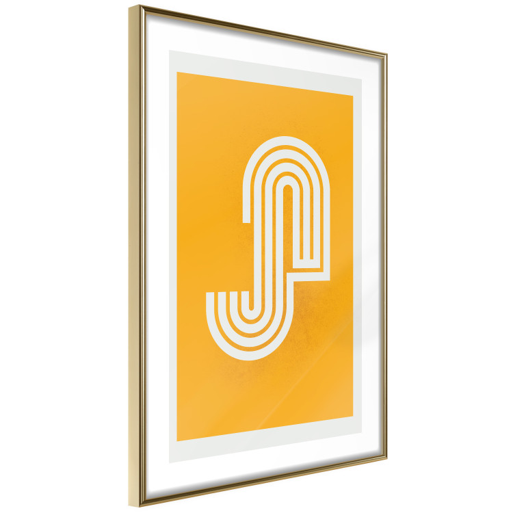 Wall Poster Rainbow Meanders - abstract white striped pattern on a light yellow background 135615 additionalImage 14