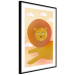 Wall Poster Lion's Play - animal flying among clouds in an orange sky 135715 additionalThumb 4