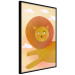 Wall Poster Lion's Play - animal flying among clouds in an orange sky 135715 additionalThumb 3
