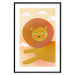 Wall Poster Lion's Play - animal flying among clouds in an orange sky 135715 additionalThumb 27