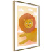 Wall Poster Lion's Play - animal flying among clouds in an orange sky 135715 additionalThumb 2