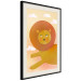 Wall Poster Lion's Play - animal flying among clouds in an orange sky 135715 additionalThumb 8