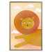 Wall Poster Lion's Play - animal flying among clouds in an orange sky 135715 additionalThumb 15