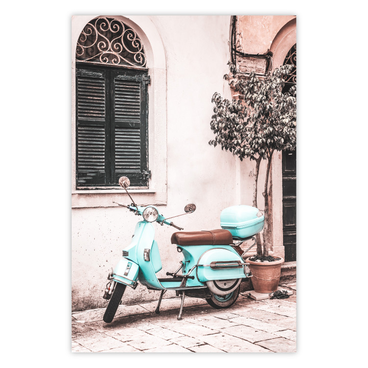 Wall Poster Iconic Vespa - automotive composition against the backdrop of an Italian city street 135915