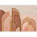 Photo Wallpaper Pink abstract with arches - geometric composition in art deco style 136015 additionalThumb 1