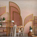Photo Wallpaper Pink abstract with arches - geometric composition in art deco style 136015 additionalThumb 4