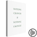 Canvas Print Nothing changes if nothing changes - inscription in English 137215 additionalThumb 6
