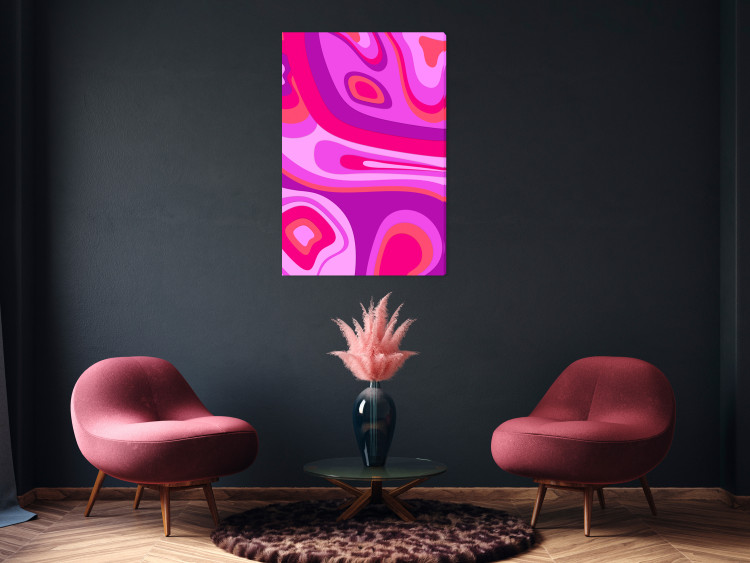 Canvas Print Euphoric Purples (1-piece) Vertical - dopamine house abstraction 142615 additionalImage 3