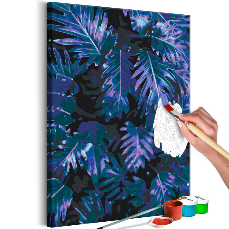 Paint by Number Kit Inky Mystery - Multitude of Dark Navy Blue Leaves 146215 additionalImage 5