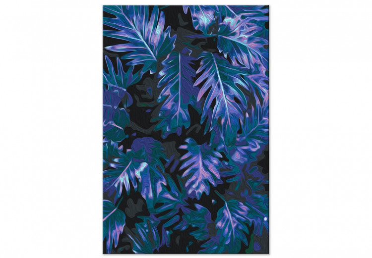 Paint by Number Kit Inky Mystery - Multitude of Dark Navy Blue Leaves 146215 additionalImage 3